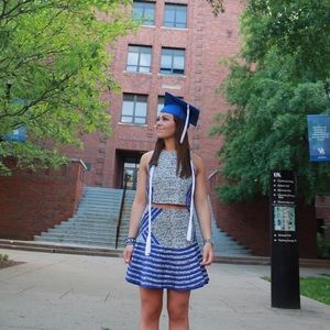 2 piece skirt and cropped tank set